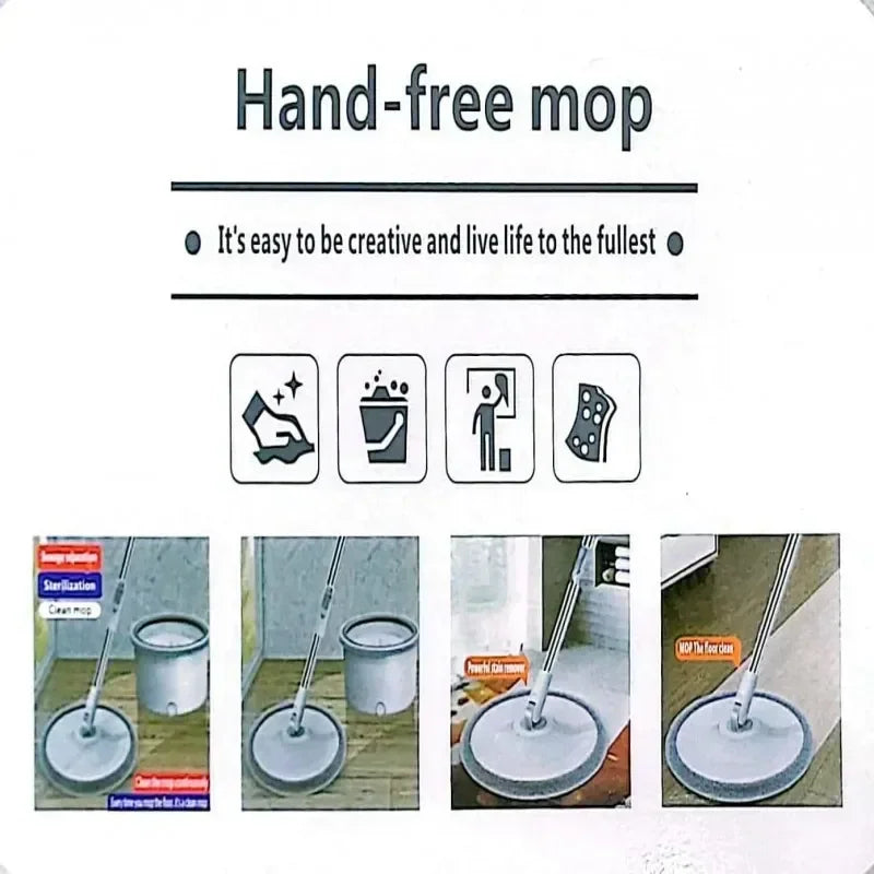🧹 EasyRing Spin Mop & Bucket Set | نظام ممسحة دوّارة مع دلو مزدوج لتنظيف المنزل