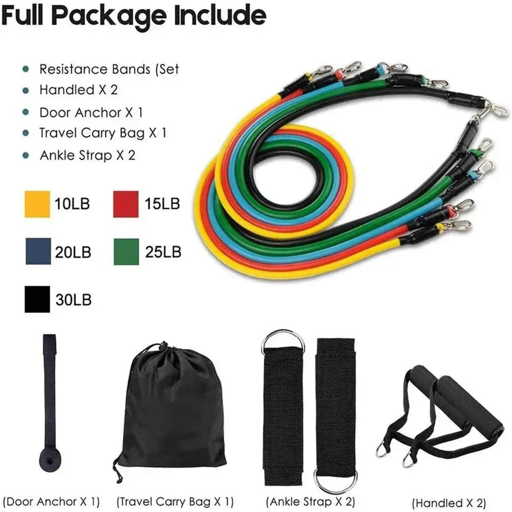 💪 Premium Resistance Bands Set | حبال مقاومة عالية الجودة للتمارين الرياضية