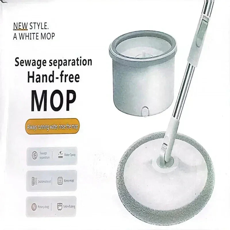 🧹 EasyRing Spin Mop & Bucket Set | نظام ممسحة دوّارة مع دلو مزدوج لتنظيف المنزل