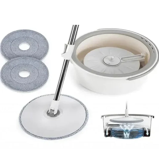 🧹 EasyRing Spin Mop & Bucket Set | نظام ممسحة دوّارة مع دلو مزدوج لتنظيف المنزل