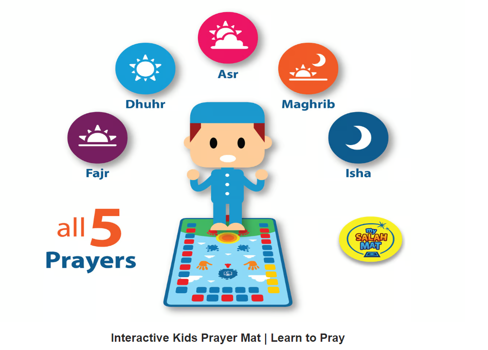 "Kids Islamic Prayer Mat 🕌💡