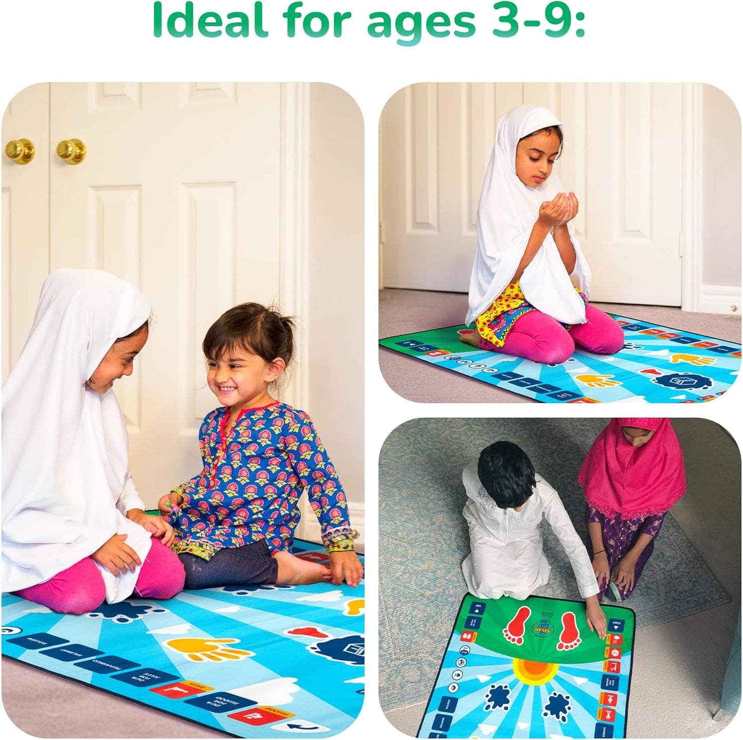 "Kids Islamic Prayer Mat 🕌💡