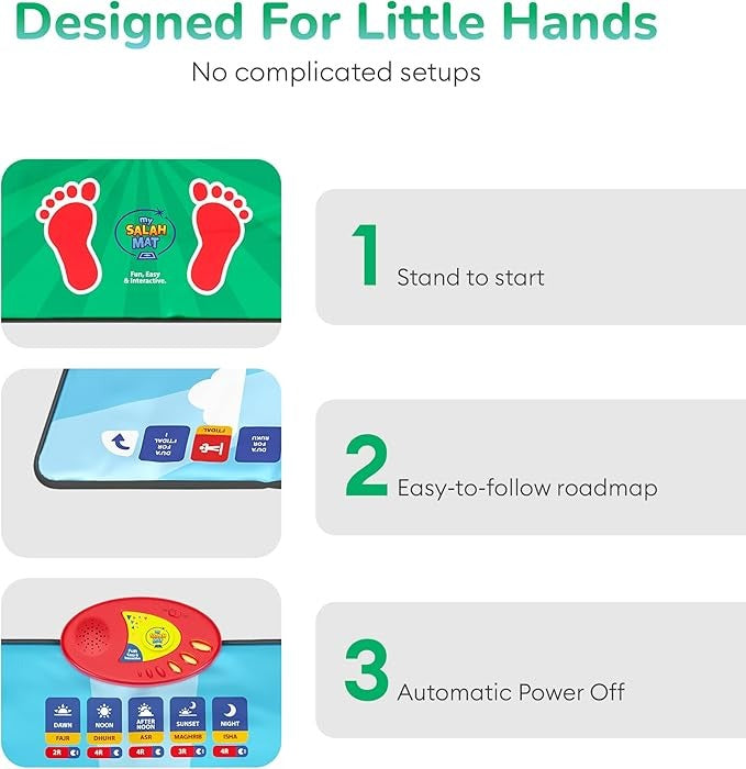 "Kids Islamic Prayer Mat 🕌💡
