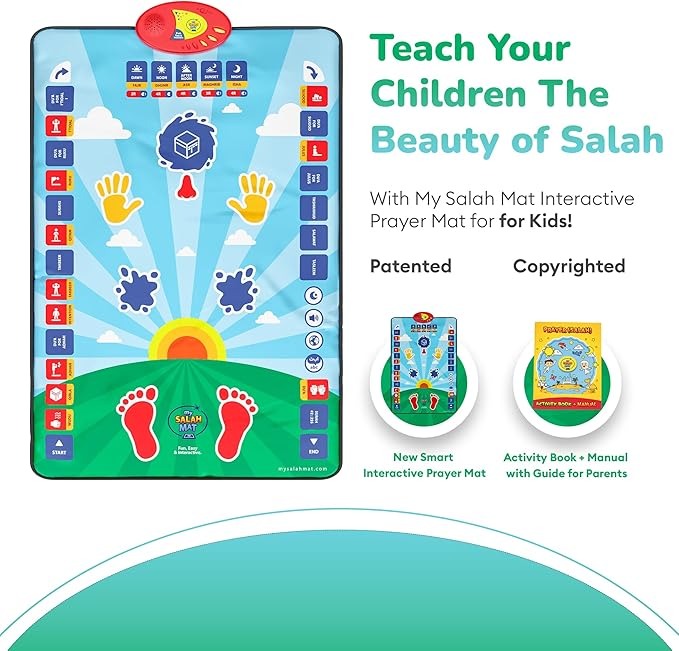 "Kids Islamic Prayer Mat 🕌💡