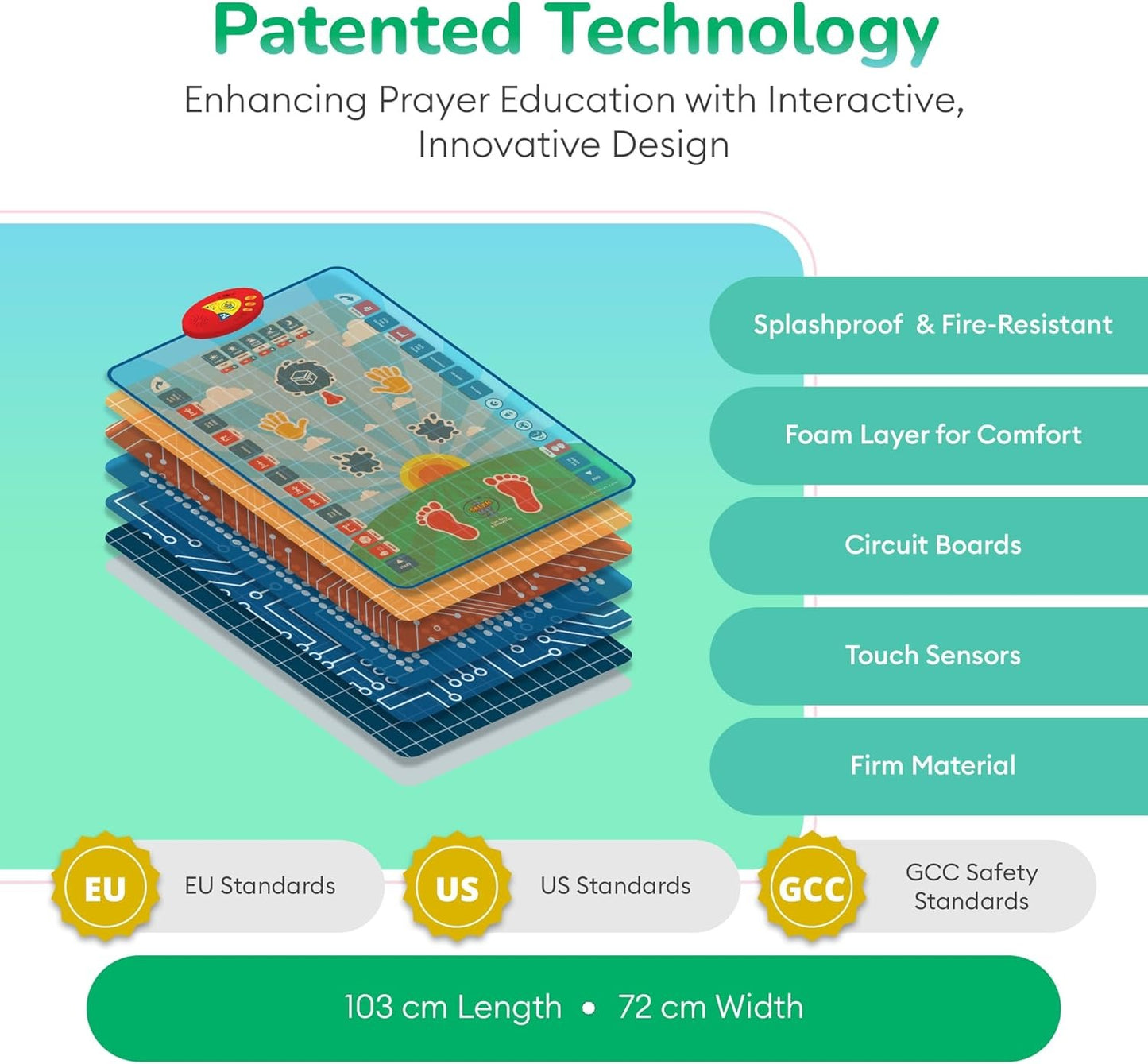 "Kids Islamic Prayer Mat 🕌💡