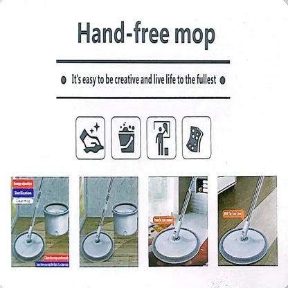 🧹 EasyRing Spin Mop & Bucket Set | نظام ممسحة دوّارة مع دلو مزدوج لتنظيف المنزل