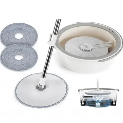 🧹 EasyRing Spin Mop & Bucket Set | نظام ممسحة دوّارة مع دلو مزدوج لتنظيف المنزل